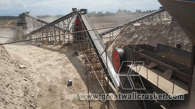 Primary jaw crusher and secondary cone crusher for crushing plant UK 